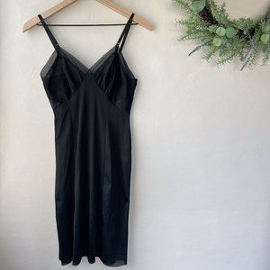 Vintage Black Nightgown Slip Dress